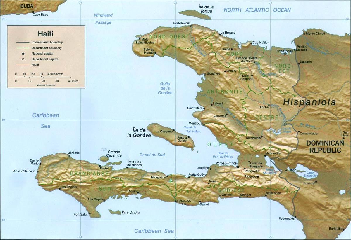 Haiti Physical Map